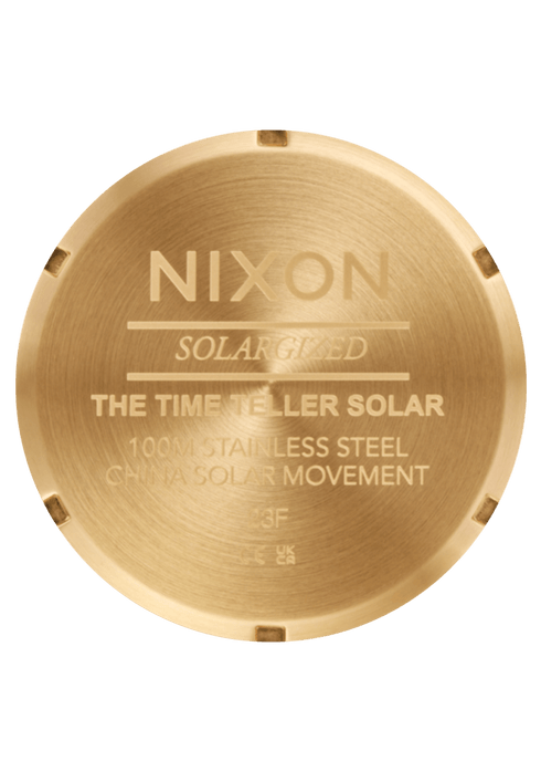 Nixon Time Teller Solar - All Gold / Black - Streetart.fr
