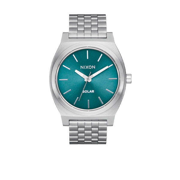 Nixon Time Teller Solar - Silver / Dusty Blue Sunray - Streetart.fr