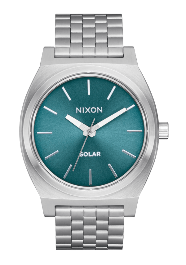 Nixon Time Teller Solar - Silver / Dusty Blue / Sunray - Streetart.fr