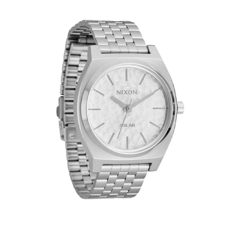 Nixon Time Teller Solar - Silver / Snow - Streetart.fr