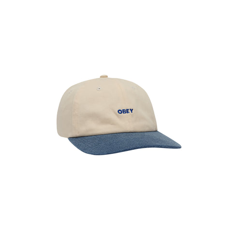 Obey 2 Tone Bold 6 Panel Strapback Cap Casquette - Unbleached - Streetart.fr