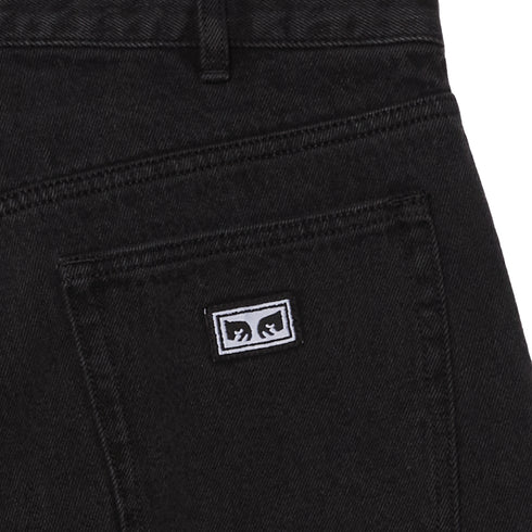 Obey Bigwig Baggy Denim Pant Pantalon - Washed Black - Streetart.fr