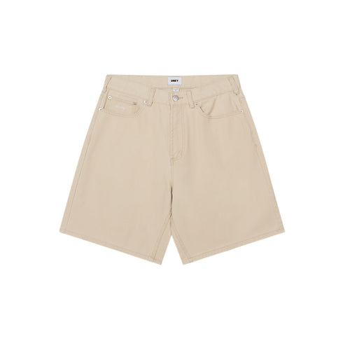 Obey Bigwig Baggy Denim Short - Pelican Faded Wash - Streetart.fr