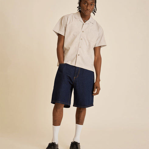 Obey Bigwig Baggy Denim Short - Rinse Indigo - Streetart.fr