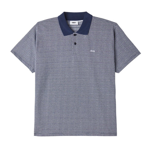 Obey Bigwig Materia Polo - Academy Navy Multi - Streetart.fr
