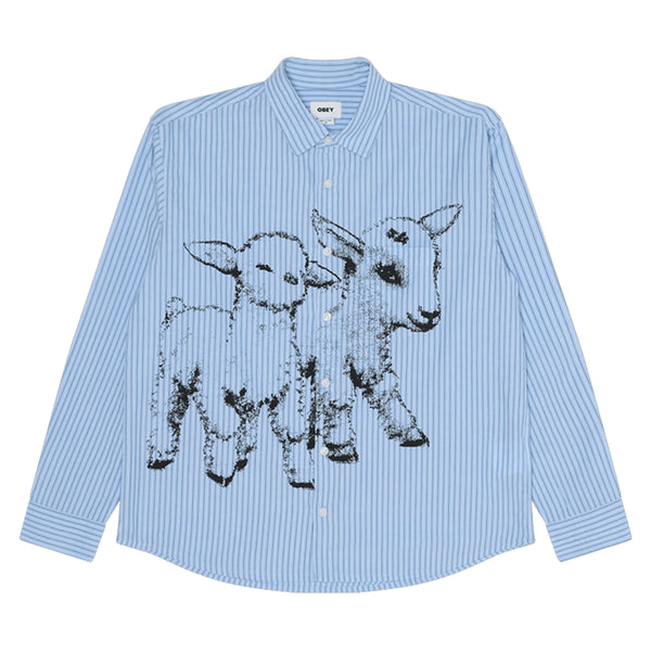 Obey Billy Woven - Light Blue Multi - Streetart.fr