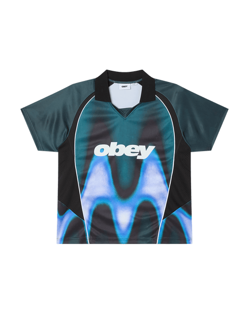 Obey Blurred Soccer Jersey - Dark Teal - Streetart.fr