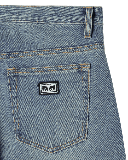 Obey Boxcar Straight Leg Denim - Heavy Vintage Indigo - Streetart.fr