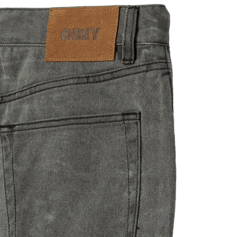 Obey Classic Wrinkle Baggy Denim Pant - Black Wrinkle Wash - Streetart.fr