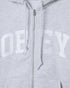 Obey Collegiate Zip Hood Zip - Ash Grey - Streetart.fr