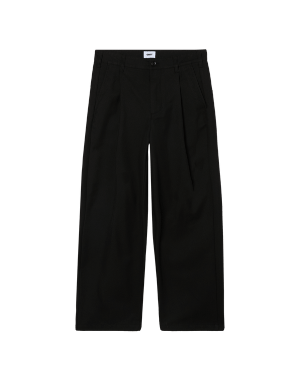 Obey Dean Pleated Pant - Black — pantalon