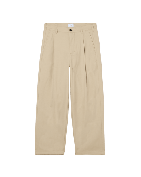 Obey Dean Pleated Pant - Cement - Streetart.fr