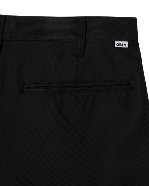 Obey Dean Pleated Short - Black - Streetart.fr
