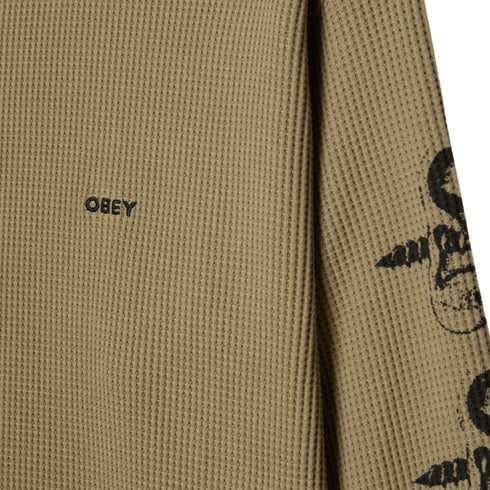 Obey Ears Thermal Ls T-shirt Manches Longues - Vetiver - Streetart.fr