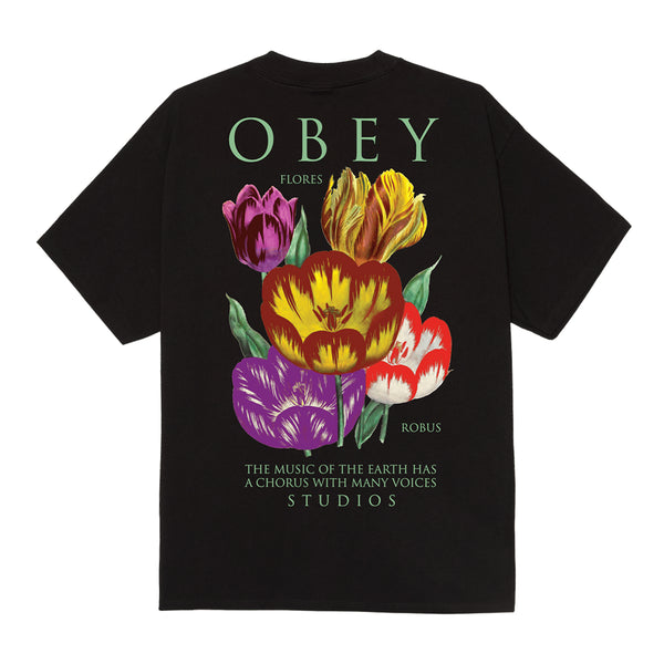 Obey Flores Robus T-Shirt - Black
