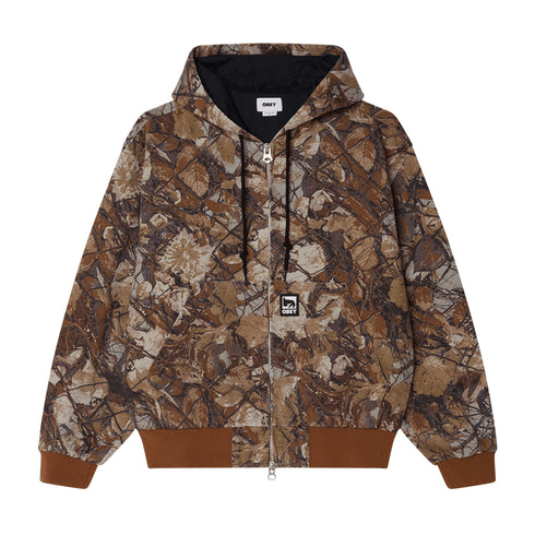 Obey Glen Zip Up Jacket - Fence Camo Multi - Streetart.fr