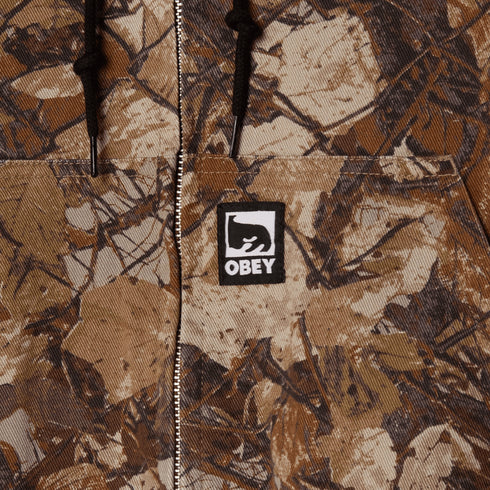Obey Glen Zip Up Jacket - Fence Camo Multi - Streetart.fr