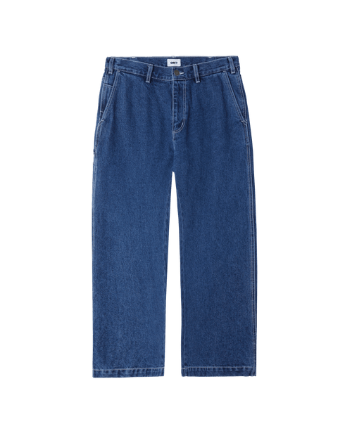 Obey Hardwork Carpenter Denim Pant Stonewash Indigo - Streetart.fr
