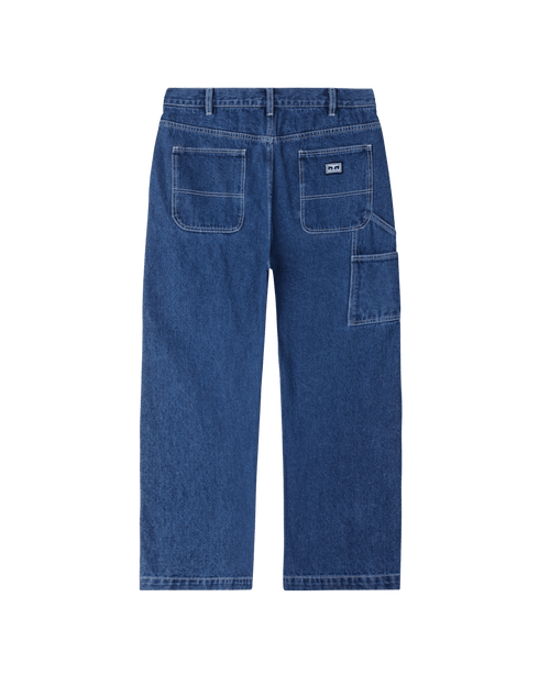 Obey Hardwork Carpenter Denim Pant Stonewash Indigo - Streetart.fr