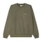 Obey Lowercase Pigment Crew Sweatshirt - Pigment Deep Lichen Green - Streetart.fr
