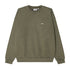 Obey Lowercase Pigment Crew Sweatshirt - Pigment Deep Lichen Green - Streetart.fr