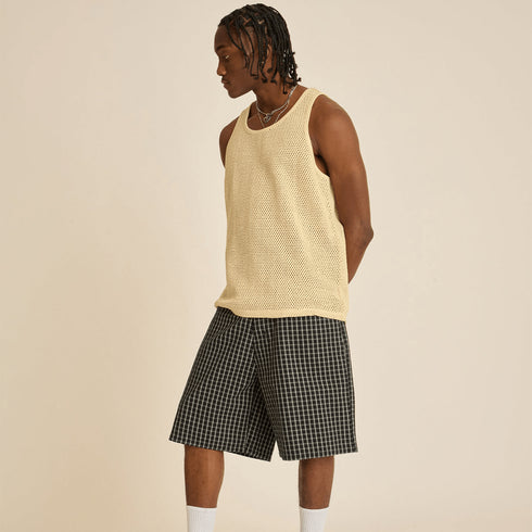 Obey Morro Mesh Tank Debardeur - Wood Ash - Streetart.fr