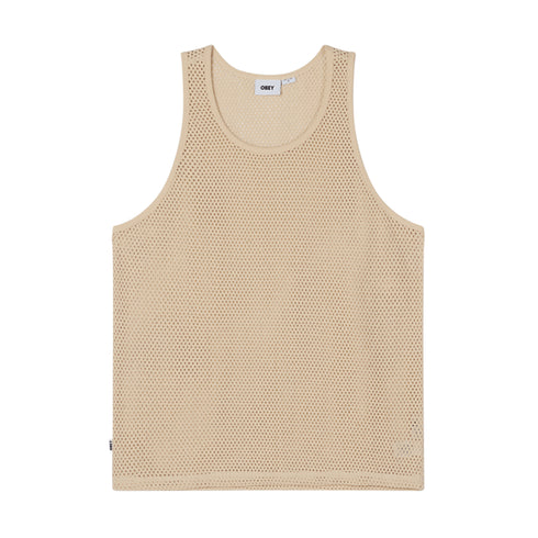 Obey Morro Mesh Tank Debardeur - Wood Ash - Streetart.fr