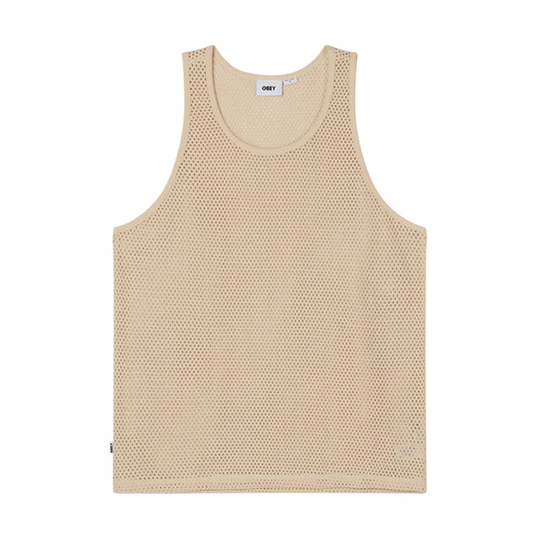 Obey Morro Mesh Tank Debardeur - Wood Ash - Streetart.fr