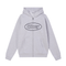 Obey Oval Extra Heavy Zip Hood Sweat Zip - Ash Grey - Streetart.fr