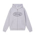 Obey Oval Extra Heavy Zip Hood Sweat Zip - Ash Grey - Streetart.fr