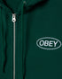 Obey Oval Zip Hood Zip - Rainforest - Streetart.fr