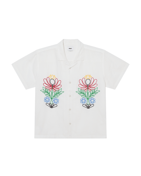 Obey Perry Woven Shirt - White - Streetart.fr