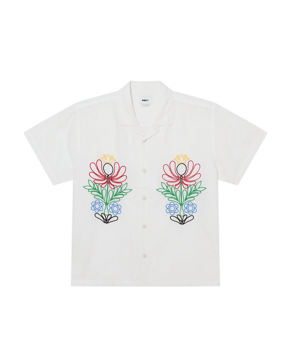 Obey Perry Woven Shirt - White - Streetart.fr