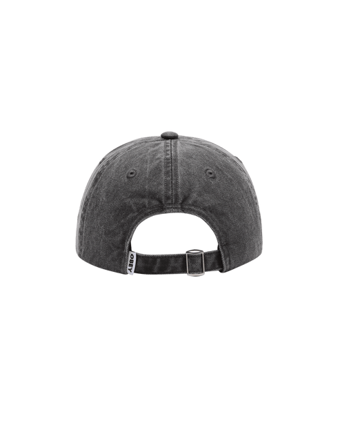 Obey Pigment Bold 6 Panel Strapback Cap - Pigment Black - Streetart.fr