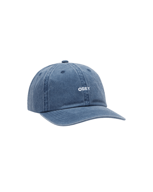 Obey Pigment Bold 6 Panel Strapback Cap - Pigment Navy - Streetart.fr