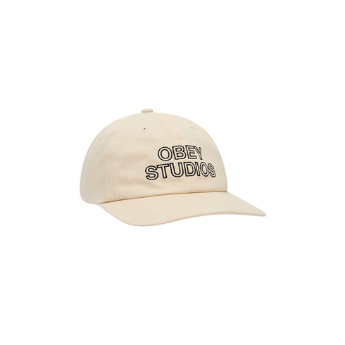 Obey Pigment Obey Studios Strapback Cap Casquette - Unbleached - Streetart.fr
