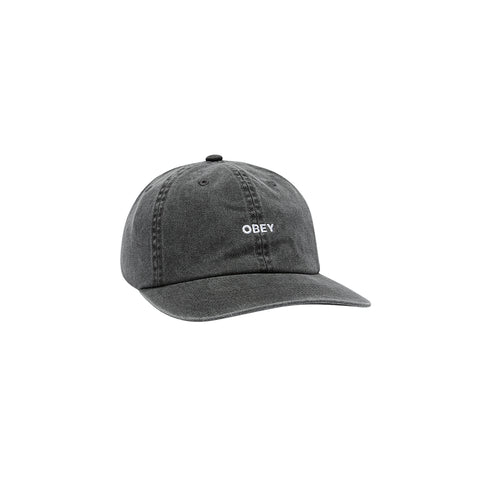 Obey Pigment Pigment Bold 6 Panel Strapback Cap Casquette - Black - Streetart.fr