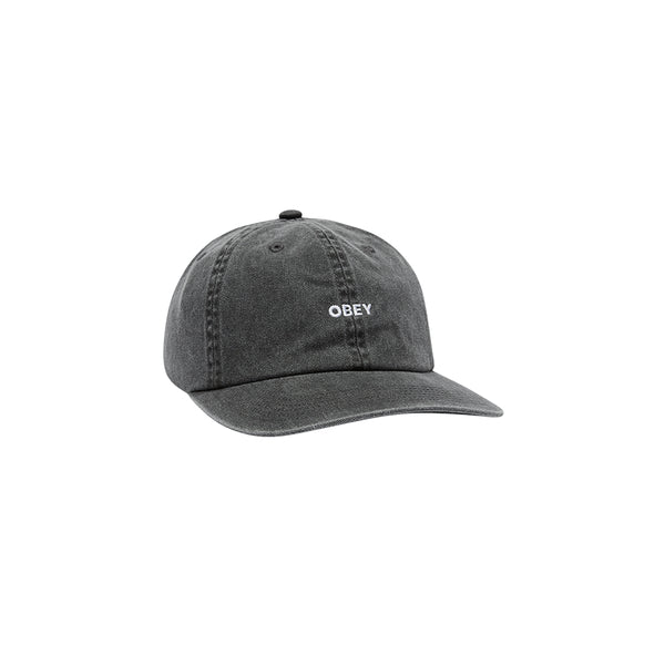 Obey Pigment Pigment Bold 6 Panel Strapback Cap Casquette - Black - Streetart.fr