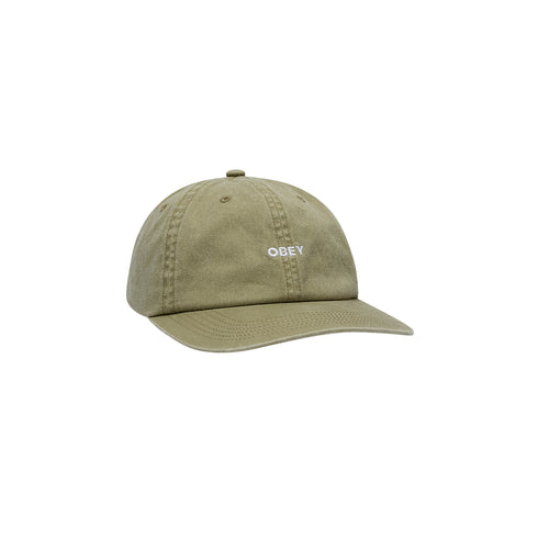 Obey Pigment Pigment Bold 6 Panel Strapback Cap Casquette - Khaki - Streetart.fr