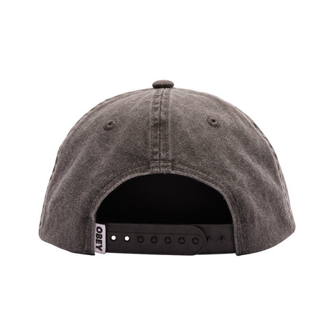 Obey Pigment Studio 6 Panel Snapback Cap - Pigment Black - Streetart.fr