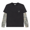 Obey Post 2Fer L/S T-Shirt - Dusty Black / Limo Multi - Streetart.fr