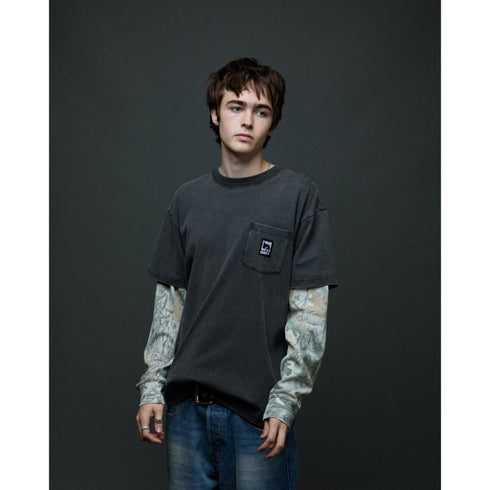Obey Post 2Fer L/S T-Shirt - Dusty Black / Limo Multi - Streetart.fr