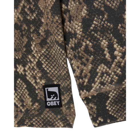 Obey Post Thermal L/S T-Shirt - Dusty Vintage Rattlesnake - Streetart.fr