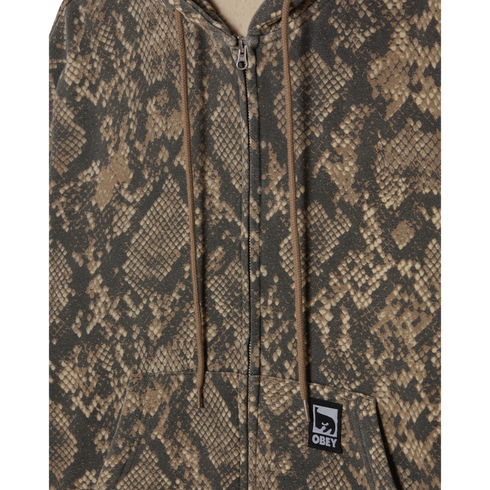 Obey Post Zip Hood - Dusty Vintage Rattlesnake - Streetart.fr