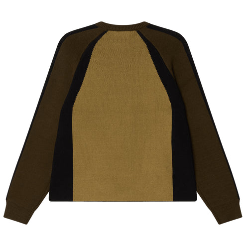 Obey Raglan Crew Neck Sweater Sweatshirt - Mermaid Green Multi - Streetart.fr