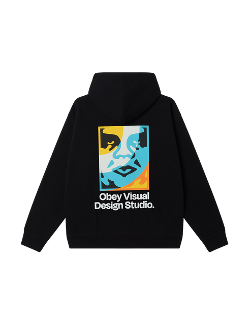 Obey Visual Design Studio Hood - Black - Streetart.fr