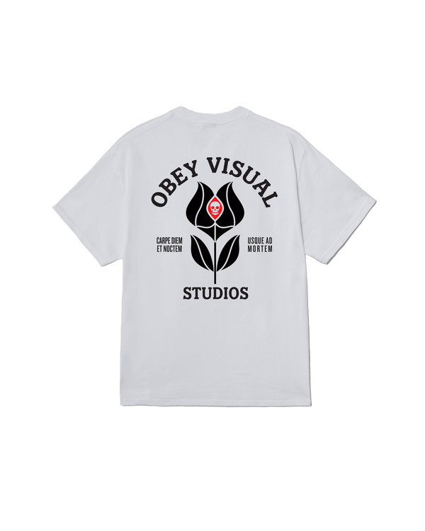 Obey Visual Studios Flower - White - Streetart.fr