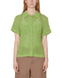 Obey Women Milly Open Knit Sweater Chemise - Light Green Multi - Streetart.fr