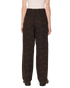 Obey Womens Leah Printed Baggy 5 Pocket Pant - Chocolate - Streetart.fr