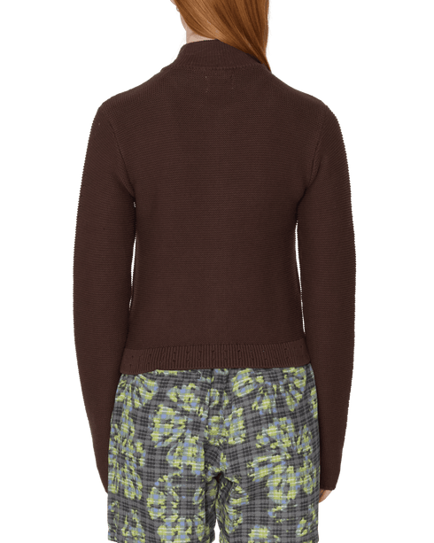 Obey Womens Meredith Mock Zip Sweater - Chocolate - Streetart.fr
